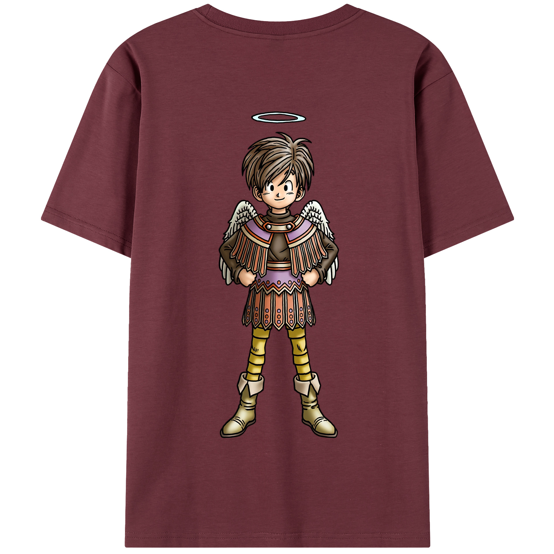 （画像用） ドラゴンクエスト Doragon Kuesuto Dragon Quest 綿100％半袖Tシャツ（背面プリント）